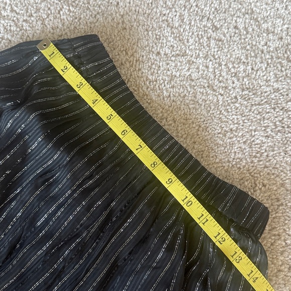 NWT NSR 2 Piece Black Maxi Dress with Silver Pin Stripes -Small - Picture 10 of 15